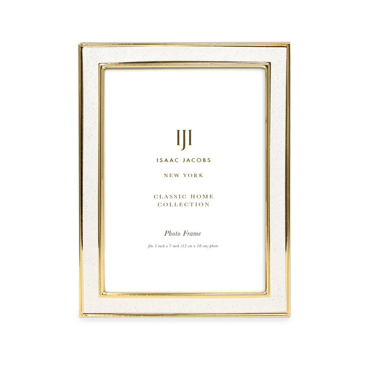 Isaac Jacobs Leather (Vertical &amp; Horizontal) &amp; Metal Picture Frame, with Black Fabric Easel, Wall-Mountable, Made for Tabletop, Wall-Hanging, Home or Office