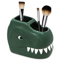 Isaac Jacobs Ceramic Dinosaur Cup Holder, Multi-Purpose Organizer, Bathroom, Kitchen, Bedroom, Office Décor