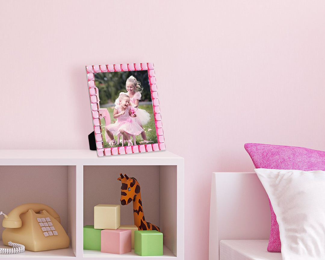 Isaac Jacobs Decorative Sparkling Jewel Picture Frame, Photo Display &amp; Home Décor