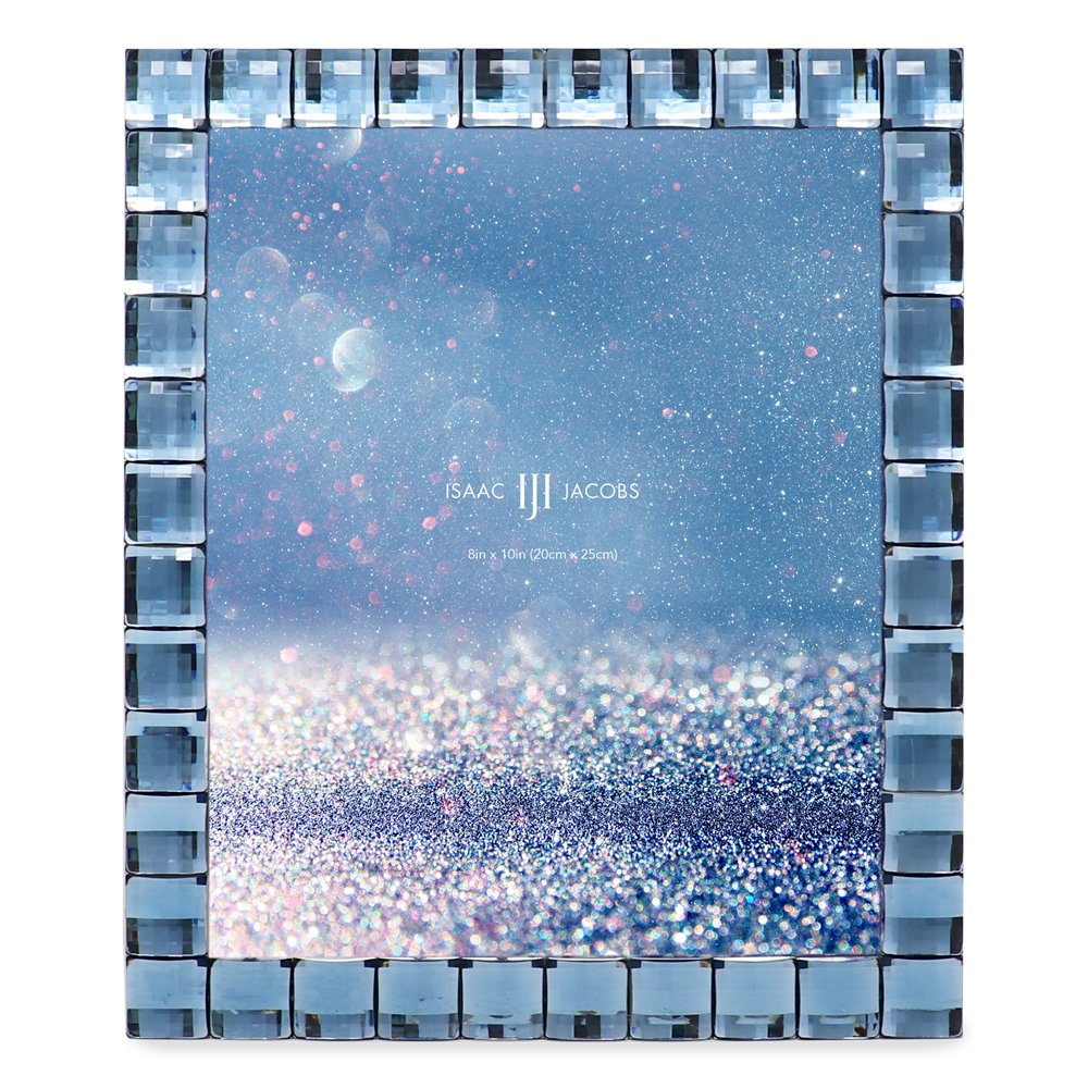 Isaac Jacobs Decorative Sparkling Jewel Picture Frame, Photo Display &amp; Home Décor