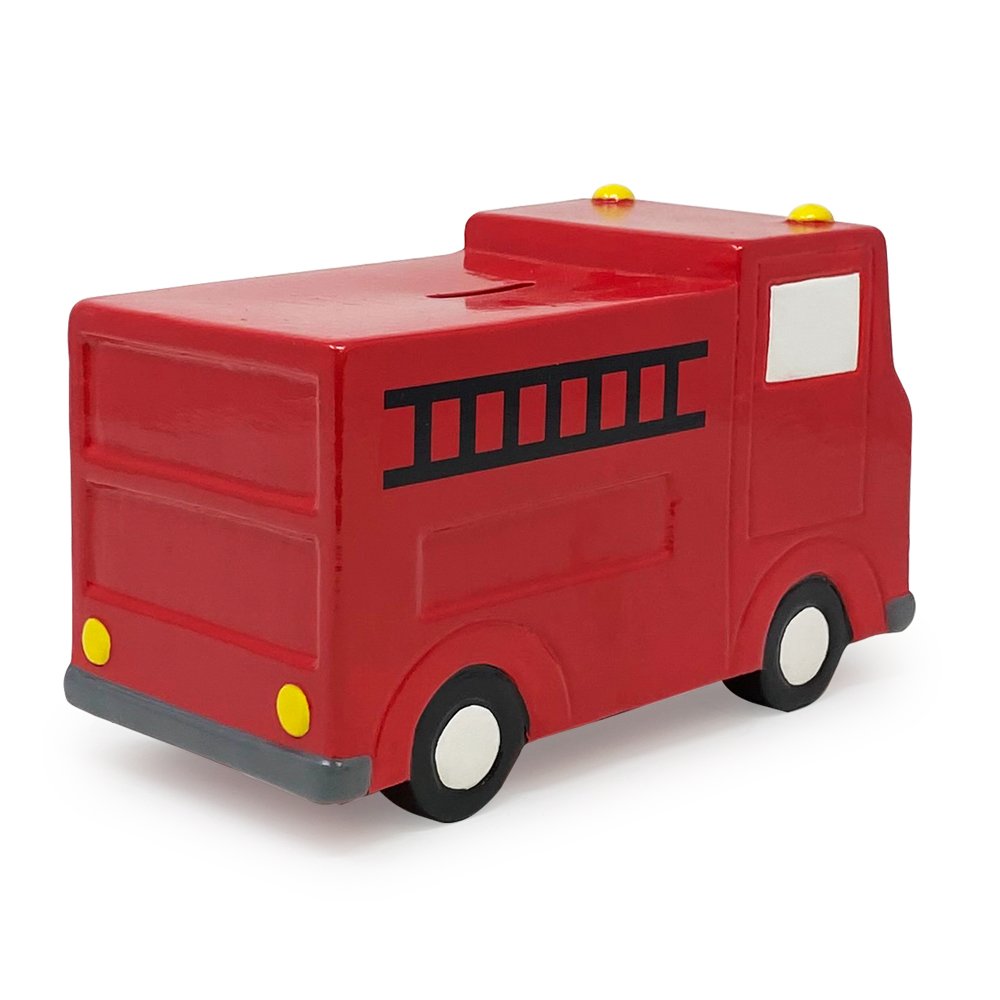 Isaac Jacobs Ceramic Vehicle Coin Bank for Kids, Great for Gifts, Home Décor, Money Saving Piggy Bank for Boys and Girls
