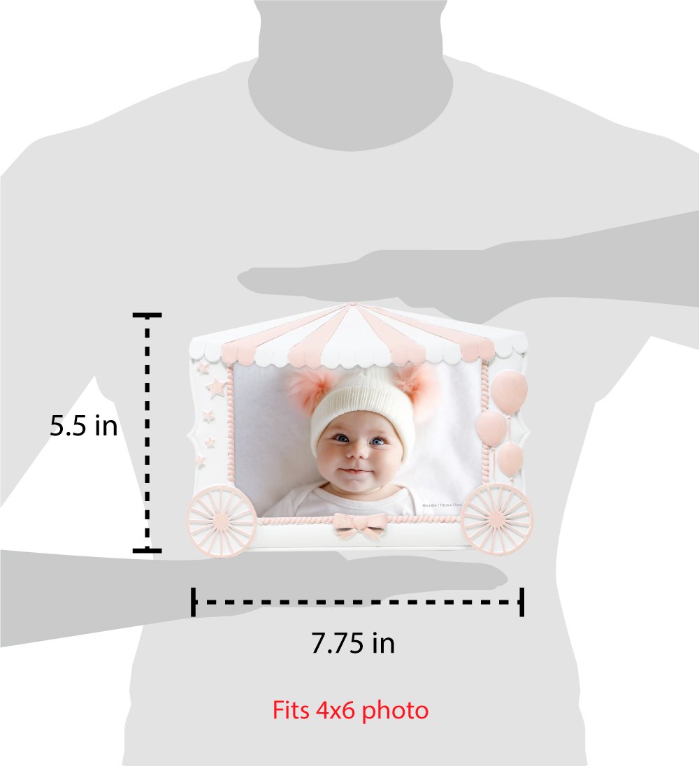 Isaac Jacobs 4” x 6” Resin Sentiments Baby Picture Frame, Horizontal Keepsake Photo Frame with Easel and Hanging Tabs for Tabletop, Desktop &amp; Wall Display