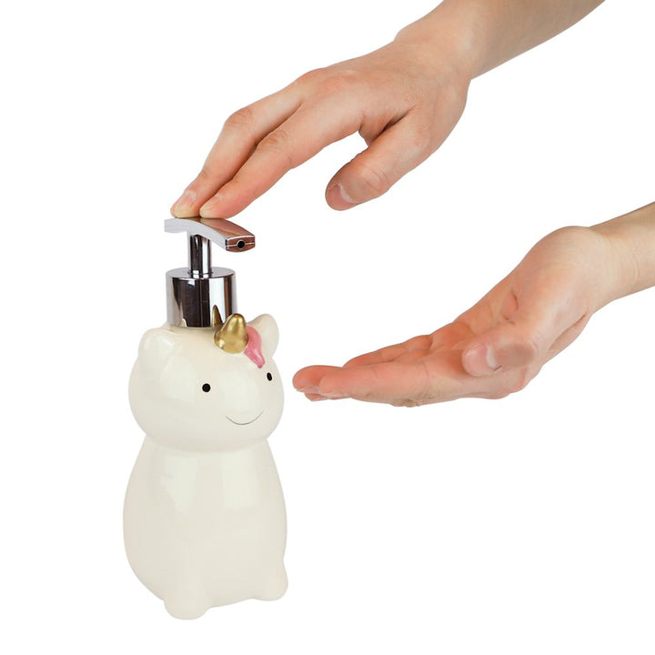 Isaac Jacobs Ceramic, Liquid Soap Pump/Lotion Dispenser with Silver Metal Pump, Great for Bathroom, Kitchen Countertop, Bath Accessory