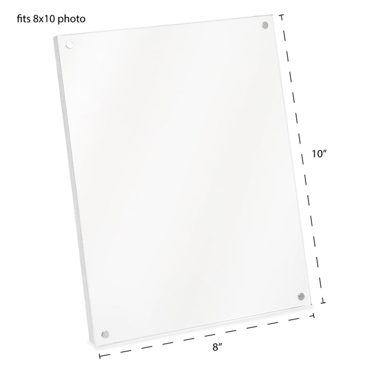 Isaac Jacobs Wood Acrylic Picture Frame, Magnetic Photo Frame with Easel, Made for Tabletop Display