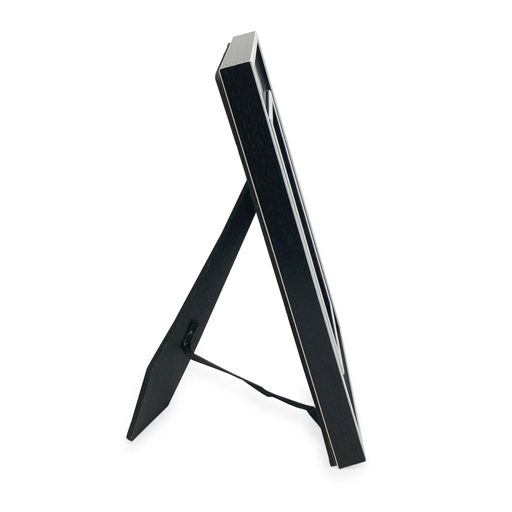 Isaac Jacobs (Vertical &amp; Horizontal) Double Border Picture Frame w/ Black Fabric Easel, Wall-Mountable, Made for Tabletop &amp; Gallery, Home or Office