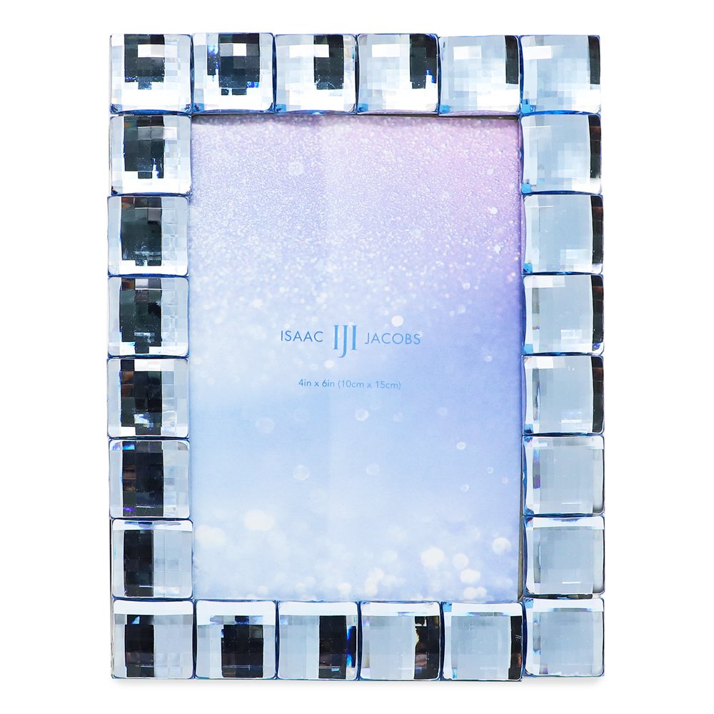 Isaac Jacobs Decorative Sparkling Jewel Picture Frame, Photo Display &amp; Home Décor