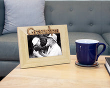 Isaac Jacobs Wood Sentiments Grandpa Picture Frame, Photo Gift for Grandfather, Papa, Family, Display on Tabletop, Desk