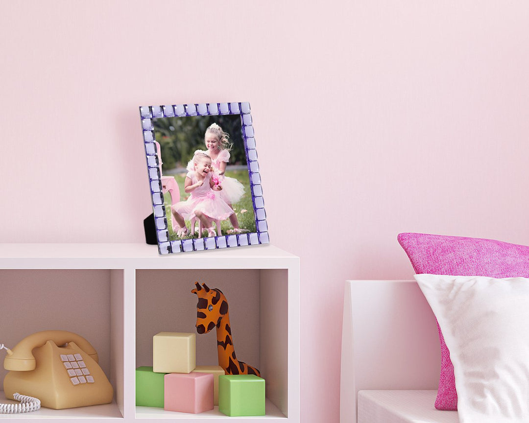 Isaac Jacobs Decorative Sparkling Jewel Picture Frame, Photo Display &amp; Home Décor