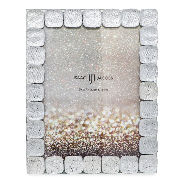 Isaac Jacobs Glittered Decorative Jewel Picture Frame, Photo Display &amp; Home Décor
