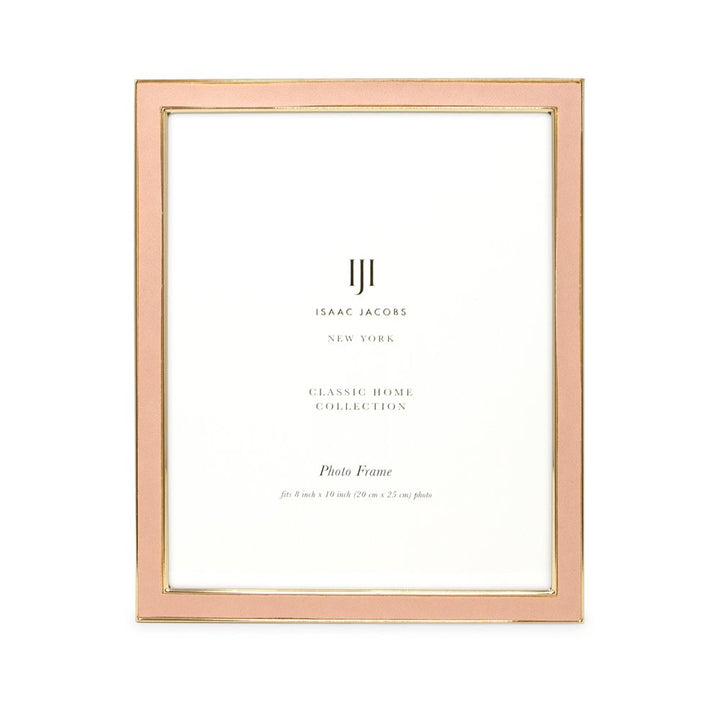 Isaac Jacobs Leather with Metal (Vertical &amp; Horizontal) Picture Frame, Suede Border w/ Black Fabric Easel, Wall-Mountable, Made For Tabletop, Photo Gallery