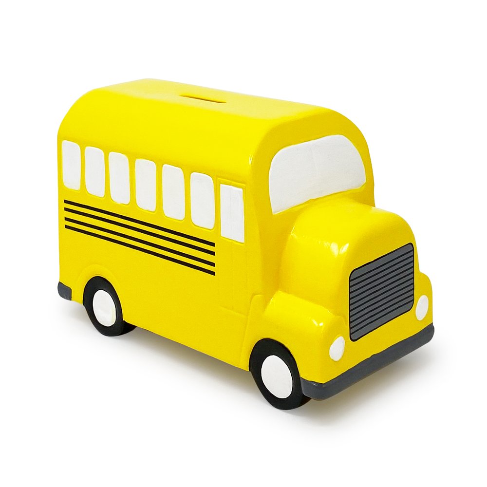 Isaac Jacobs Ceramic Vehicle Coin Bank for Kids, Great for Gifts, Home Décor, Money Saving Piggy Bank for Boys and Girls
