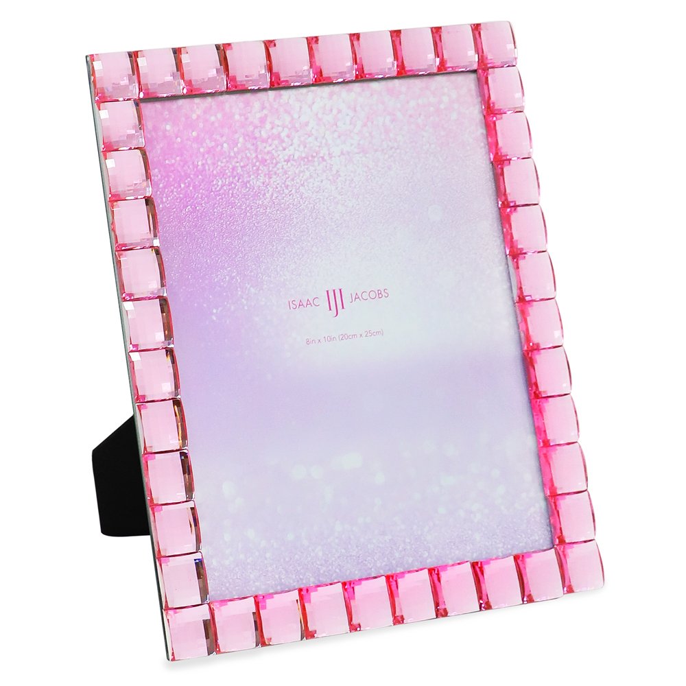 Isaac Jacobs Decorative Sparkling Jewel Picture Frame, Photo Display &amp; Home Décor