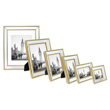 Isaac Jacobs Beveled Mirror Picture Frame - Classic Mirrored Frame with Deep Slanted Angle Made for Wall Décor Display, Photo Gallery and Wall Art
