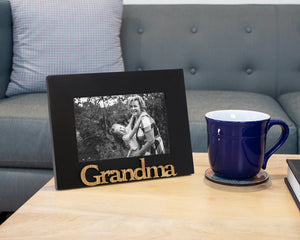 Isaac Jacobs Wood Sentiments Grandma Picture Frame, 4x6 inch, Photo Gift for Grandmother, Nana, Family, Display on Tabletop, Desk