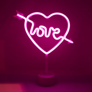 Isaac Jacobs LED Neon Tabletop Sign for Cool Light, Tabletop Art, Bedroom Decorations, Home Accessories, Party, and Holiday Decor