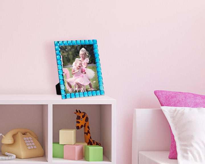 Isaac Jacobs Decorative Sparkling Jewel Picture Frame, Photo Display &amp; Home Décor
