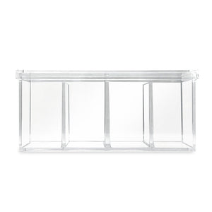 Isaac Jacobs 4-Compartment Clear Acrylic Organizer with Lid (6.7 L x –  Isaac Jacobs International