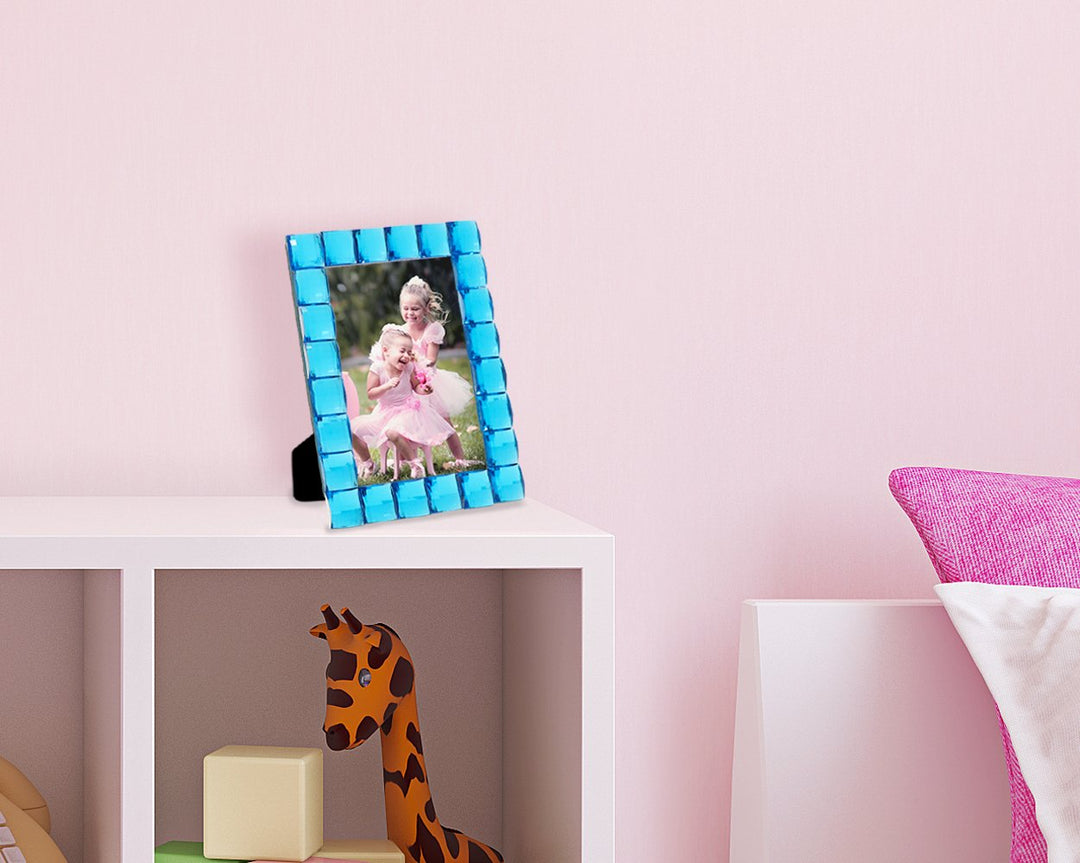 Isaac Jacobs Decorative Sparkling Jewel Picture Frame, Photo Display &amp; Home Décor