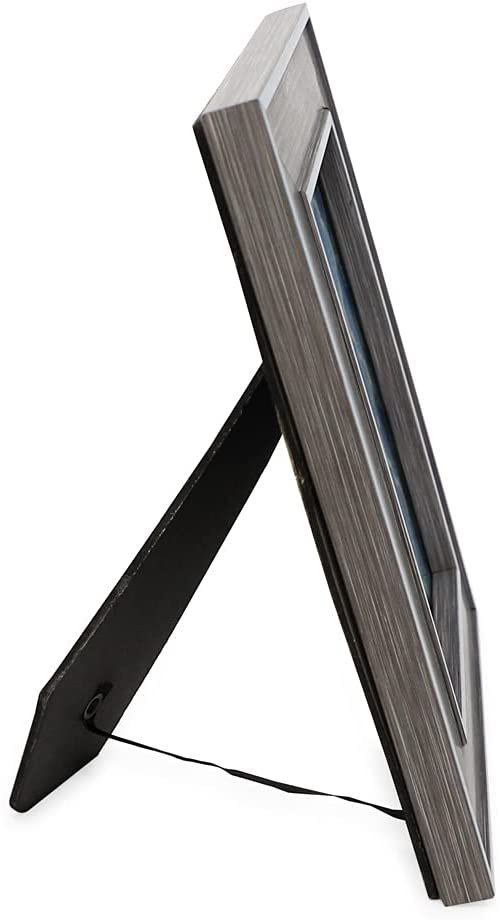 Isaac Jacobs (Vertical &amp; Horizontal) Double Border Picture Frame w/ Black Fabric Easel, Wall-Mountable, Made for Tabletop &amp; Gallery, Home or Office