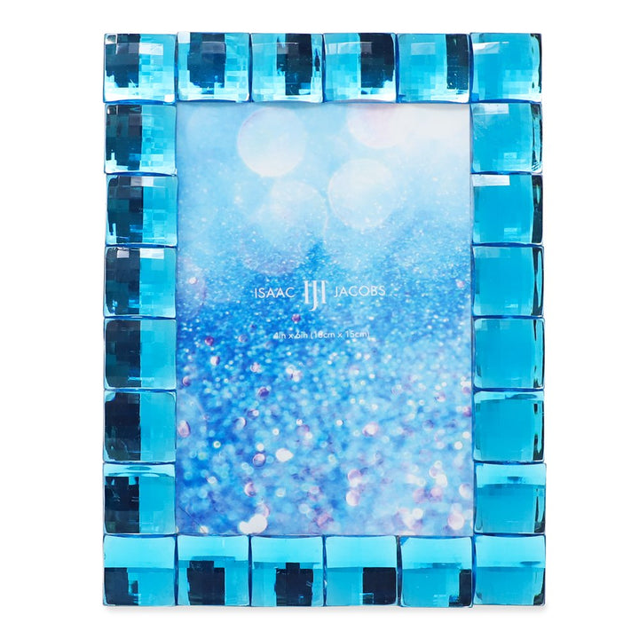 Isaac Jacobs Decorative Sparkling Jewel Picture Frame, Photo Display &amp; Home Décor