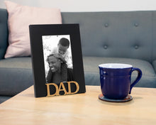 Isaac Jacobs Wood Sentiments Dad Picture Frame, Photo Gift for Father, Family, Display on Tabletop, Desk