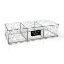 Isaac Jacobs Clear Acrylic 3-Section Organizer- Three Compartment Drawer Tray and Storage Solution for Office, Bathroom, Kitchen, Supplies, and More