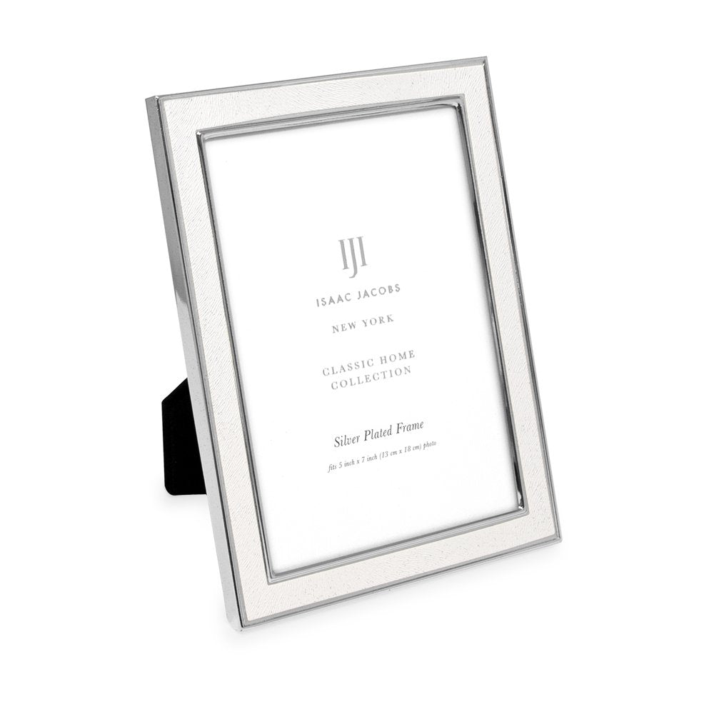 Isaac Jacobs Leather (Vertical &amp; Horizontal) &amp; Metal Picture Frame, with Black Fabric Easel, Wall-Mountable, Made for Tabletop, Wall-Hanging, Home or Office