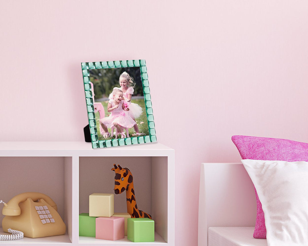 Isaac Jacobs Decorative Sparkling Jewel Picture Frame, Photo Display &amp; Home Décor