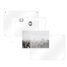 Isaac Jacobs Wall-Mountable Clear Acrylic Picture Frame, Magnetic Photo Frame, Made for Gallery Display, Wall Space, Wall Décor, Art, Home or Office