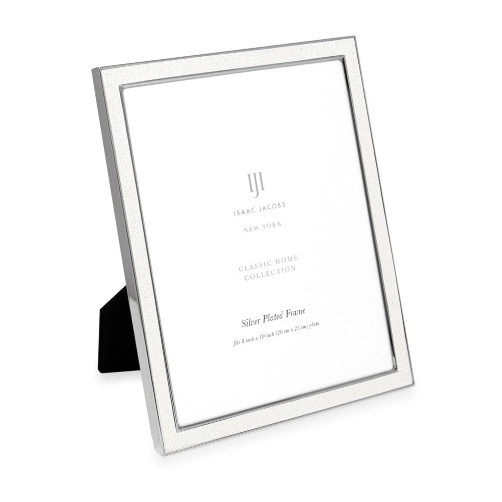 Isaac Jacobs Leather (Vertical &amp; Horizontal) &amp; Metal Picture Frame, with Black Fabric Easel, Wall-Mountable, Made for Tabletop, Wall-Hanging, Home or Office