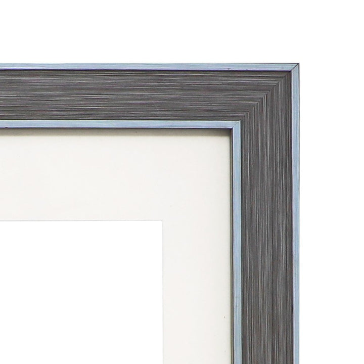 Isaac Jacobs (Vertical &amp; Horizontal) Double Border Picture Frame w/ Black Fabric Easel, Wall-Mountable, Made for Tabletop &amp; Gallery, Home or Office