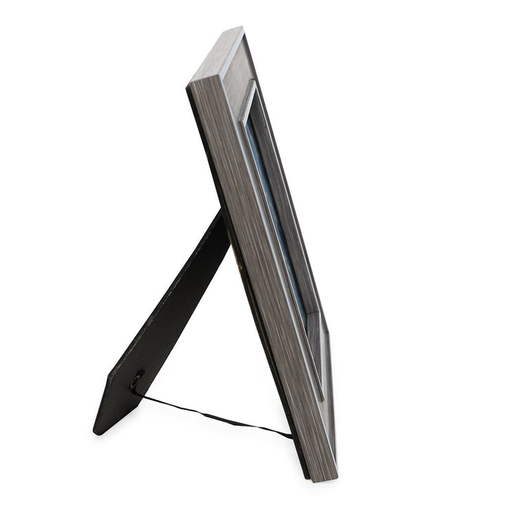Isaac Jacobs (Vertical &amp; Horizontal) Double Border Picture Frame w/ Black Fabric Easel, Wall-Mountable, Made for Tabletop &amp; Gallery, Home or Office