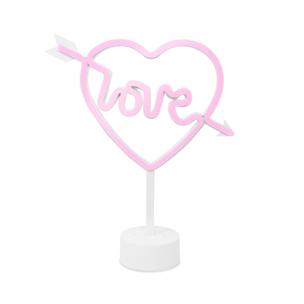 Isaac Jacobs LED Neon Tabletop Sign for Cool Light, Tabletop Art, Bedroom Decorations, Home Accessories, Party, and Holiday Decor