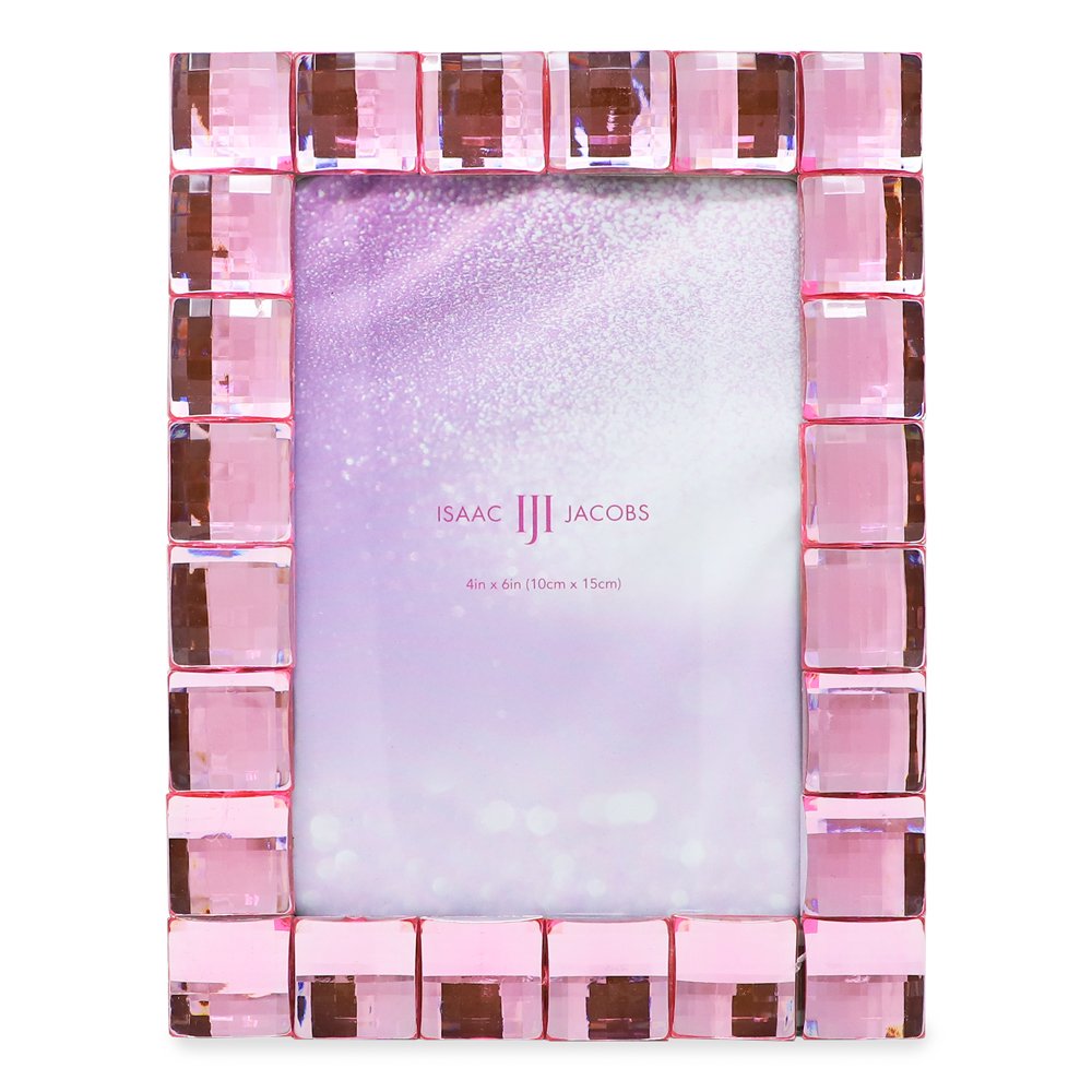 Isaac Jacobs Decorative Sparkling Jewel Picture Frame, Photo Display &amp; Home Décor
