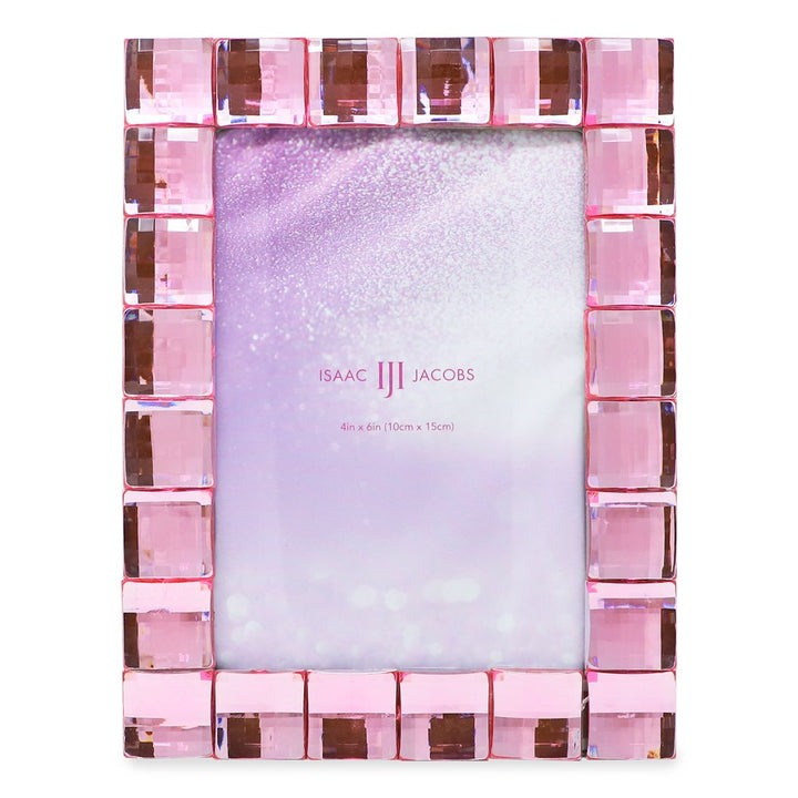 Isaac Jacobs Decorative Sparkling Jewel Picture Frame, Photo Display &amp; Home Décor
