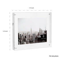 Isaac Jacobs Wall-Mountable Clear Acrylic Picture Frame, Magnetic Photo Frame, Made for Gallery Display, Wall Space, Wall Décor, Art, Home or Office