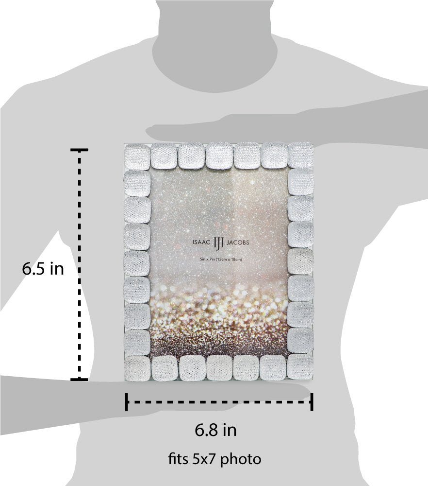 Isaac Jacobs Glittered Decorative Jewel Picture Frame, Photo Display &amp; Home Décor