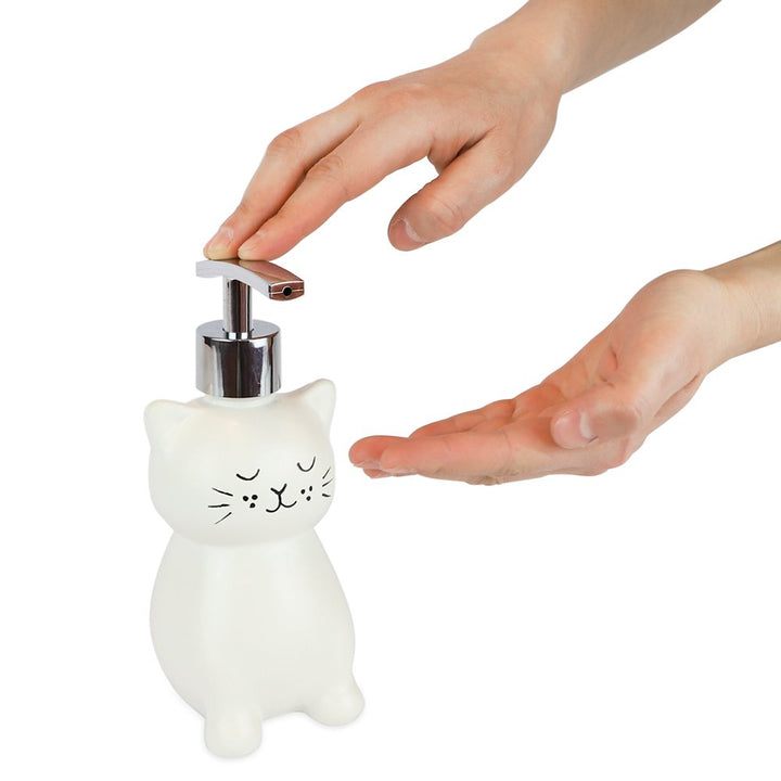 Isaac Jacobs Ceramic, Liquid Soap Pump/Lotion Dispenser with Silver Metal Pump, Great for Bathroom, Kitchen Countertop, Bath Accessory