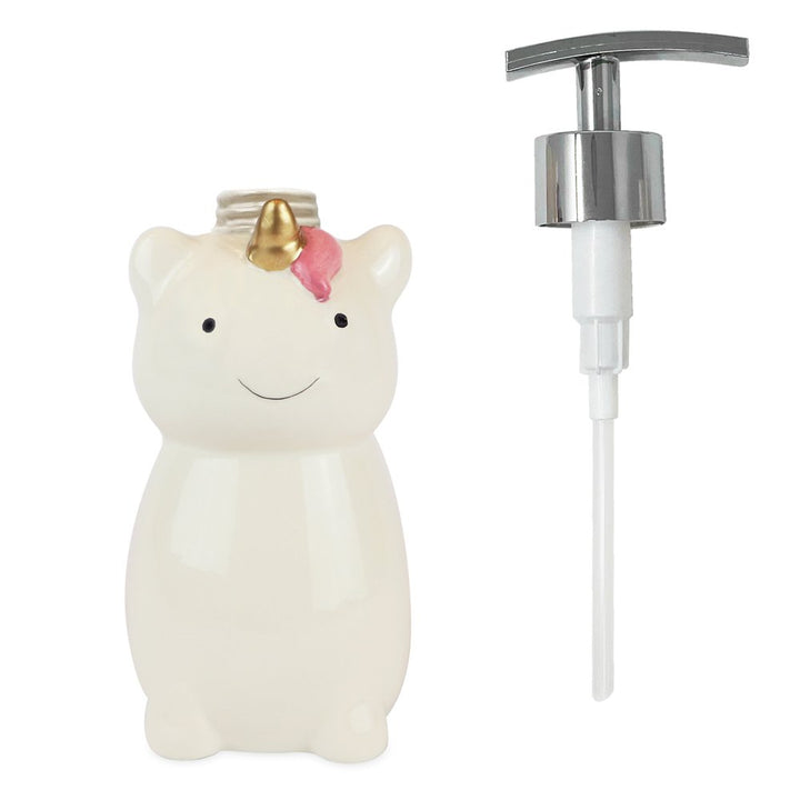 Isaac Jacobs Ceramic, Liquid Soap Pump/Lotion Dispenser with Silver Metal Pump, Great for Bathroom, Kitchen Countertop, Bath Accessory