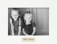 Isaac Jacobs Wood Sentiments "The Girls" Picture Frame, Horizontal Keepsake Photo Frame with Easel and a Hanging Tab for Tabletop, Desktop & Wall Display