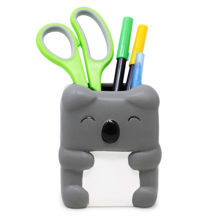 Isaac Jacobs Ceramic Makeup Brush Holder, Multi-Purpose Organizer. Bathroom, Kitchen, Bedroom, Office Décor