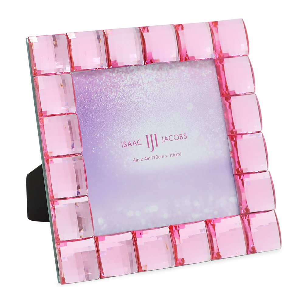 Isaac Jacobs Decorative Sparkling Jewel Picture Frame, Photo Display &amp; Home Décor