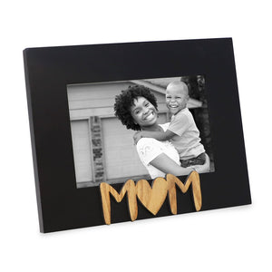 Isaac Jacobs Wood Sentiments Mom Picture Frame, 4x6 inch, Photo Gift for Mother, Family, Display on Tabletop, Desk