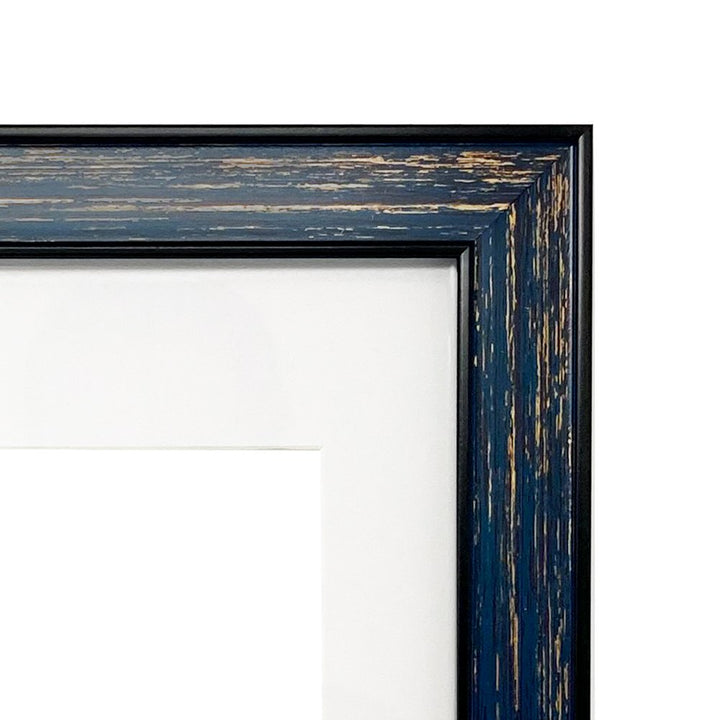Isaac Jacobs (Vertical &amp; Horizontal) Double Border Picture Frame w/ Black Fabric Easel, Wall-Mountable, Made for Tabletop &amp; Gallery, Home or Office