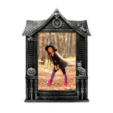 Isaac Jacobs 4x6 Haunted-House Shaped Picture Frame, Photo Tabletop & Wall Display Hanging Display & Home Décor