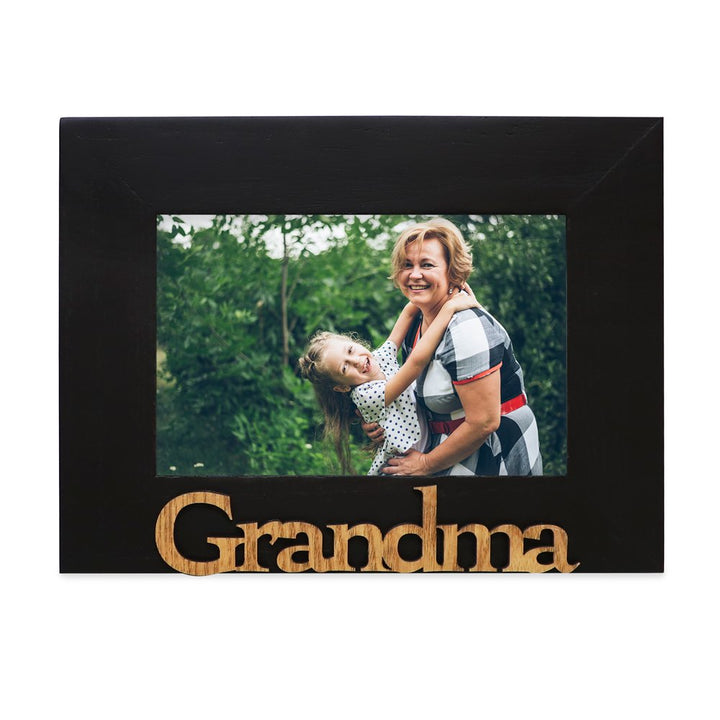 Isaac Jacobs Wood Sentiments Grandma Picture Frame, 4x6 inch, Photo Gift for Grandmother, Nana, Family, Display on Tabletop, Desk