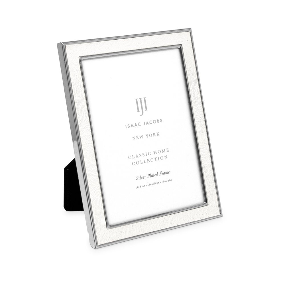 Isaac Jacobs Leather (Vertical &amp; Horizontal) &amp; Metal Picture Frame, with Black Fabric Easel, Wall-Mountable, Made for Tabletop, Wall-Hanging, Home or Office