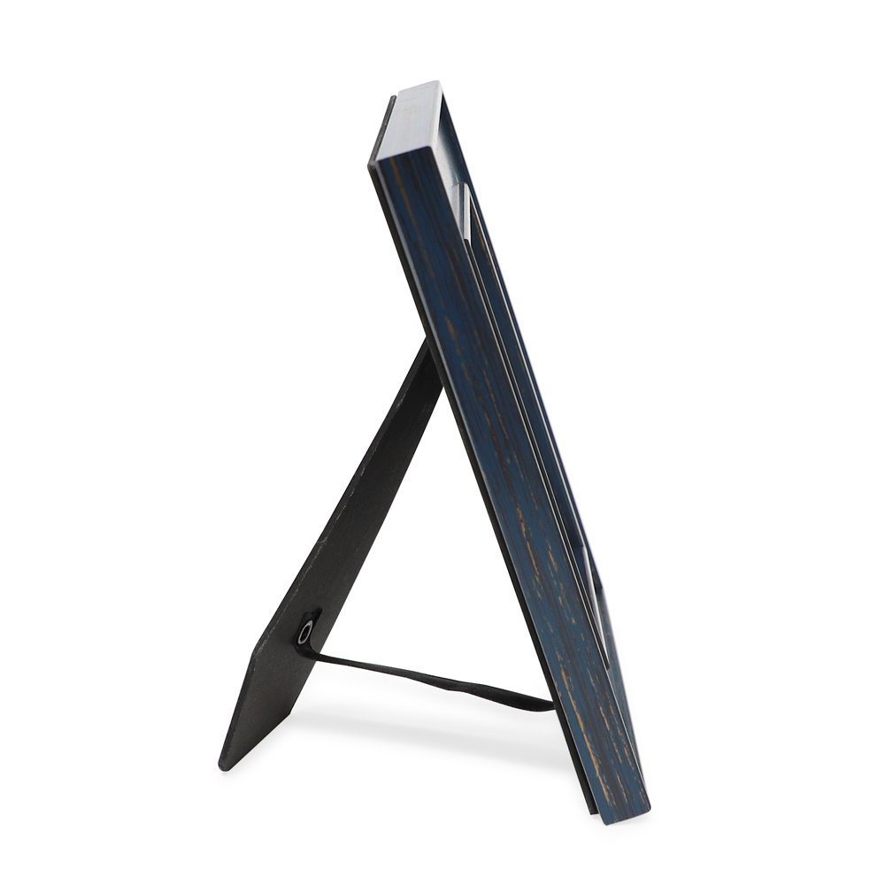 Isaac Jacobs (Vertical &amp; Horizontal) Double Border Picture Frame w/ Black Fabric Easel, Wall-Mountable, Made for Tabletop &amp; Gallery, Home or Office