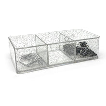 Isaac Jacobs Clear Acrylic 3-Section Organizer- Three Compartment Drawer Tray and Storage Solution for Office, Bathroom, Kitchen, Supplies, and More