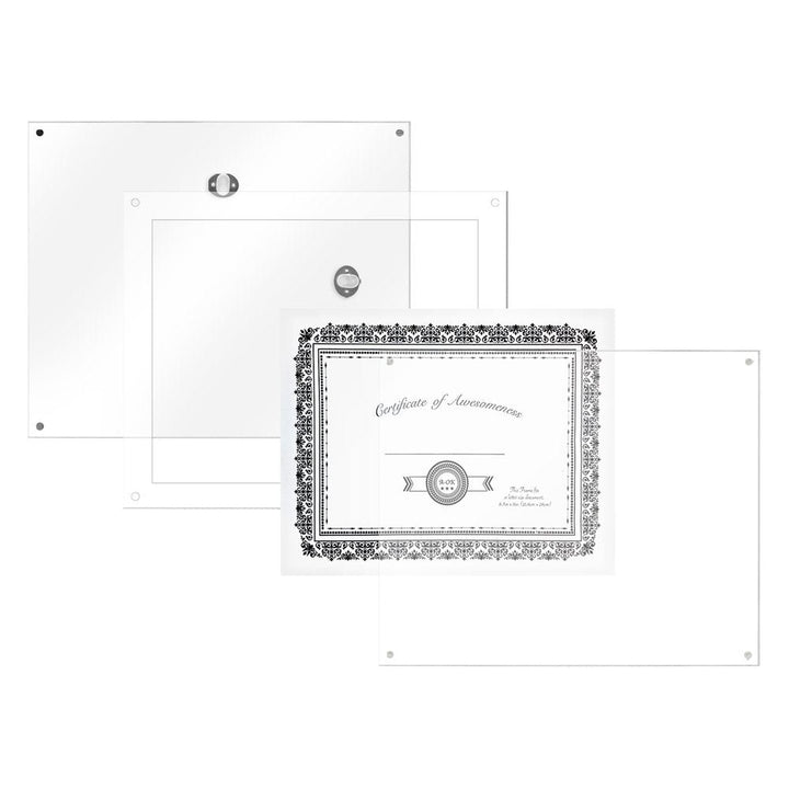 Isaac Jacobs Wall-Mountable Clear Acrylic Picture Frame, Magnetic Photo Frame, Made for Gallery Display, Wall Space, Wall Décor, Art, Home or Office